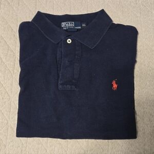 Polo by Ralph Lauren men's navy polo shirt. Size XL.